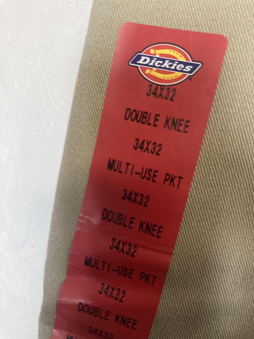 ディッキーズ ダブルニー 新品タグ付き W34L32 メキシコ製 カーキ