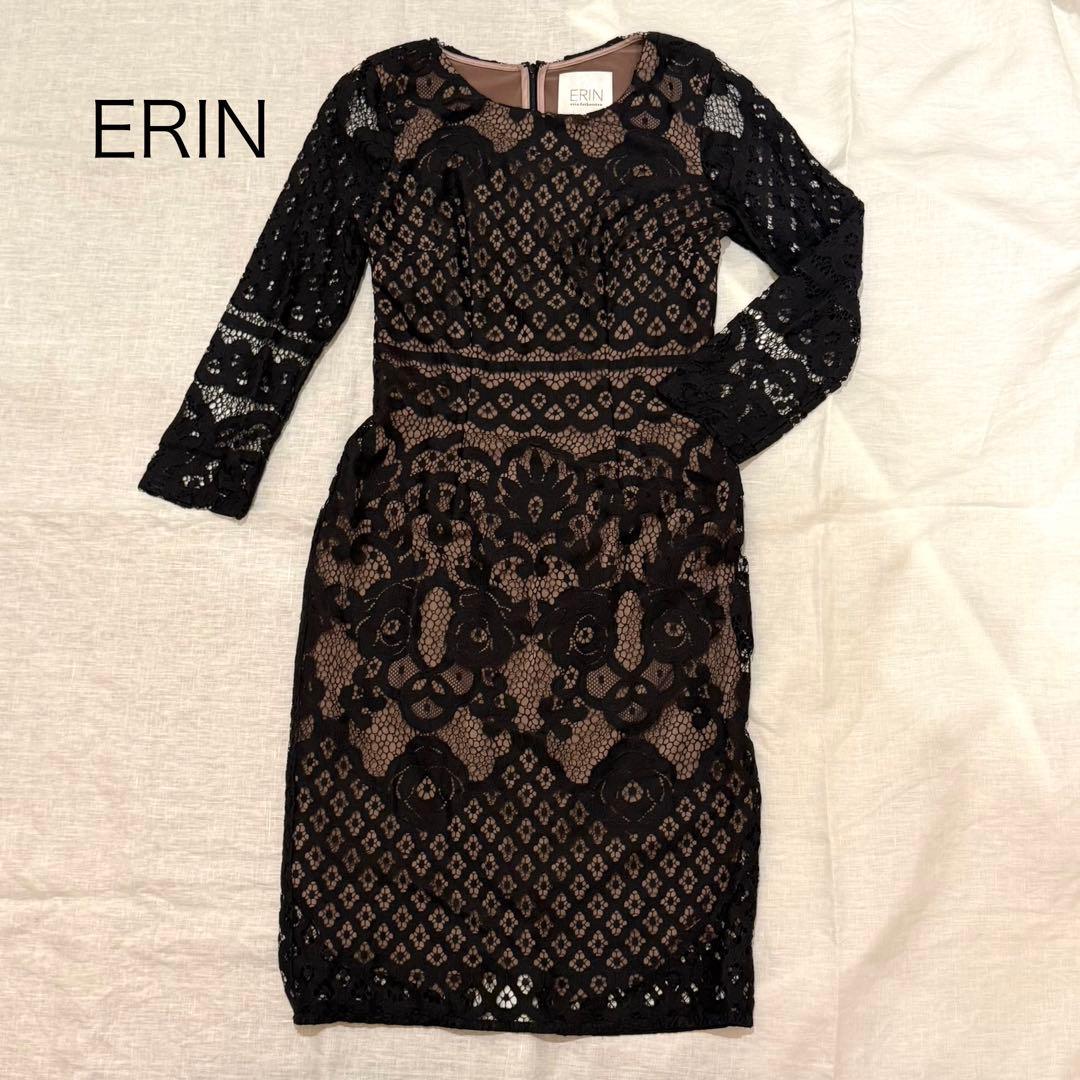 エリンフェザーストン　黒 レース タイトドレス