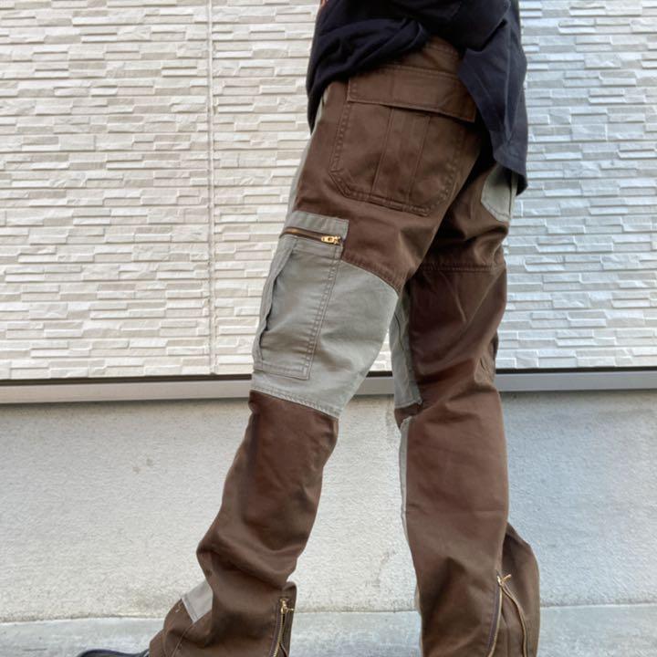 デザイン 再構築 パッチワーク ツギハギ 裾ジッパー cIhFt-m15423398345 デザイン カーゴパンツ によって