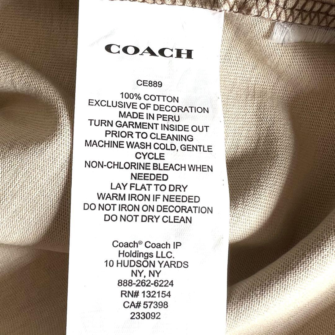 COACH コーチ 秋冬 カットソー ブラウン 刺繍 ウォッシャブル Sサイズ
