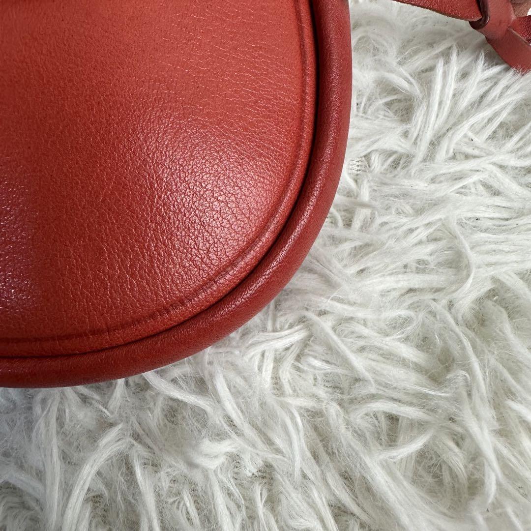 極美品 KENZO レザー ボディバッグ レッド - メルカリ