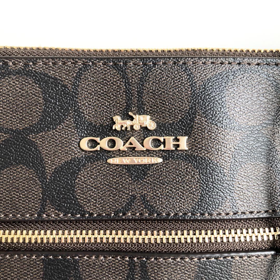 新品保管✨COACH コーチ ショルダーバッグ シグネチャー レザー ブラウン