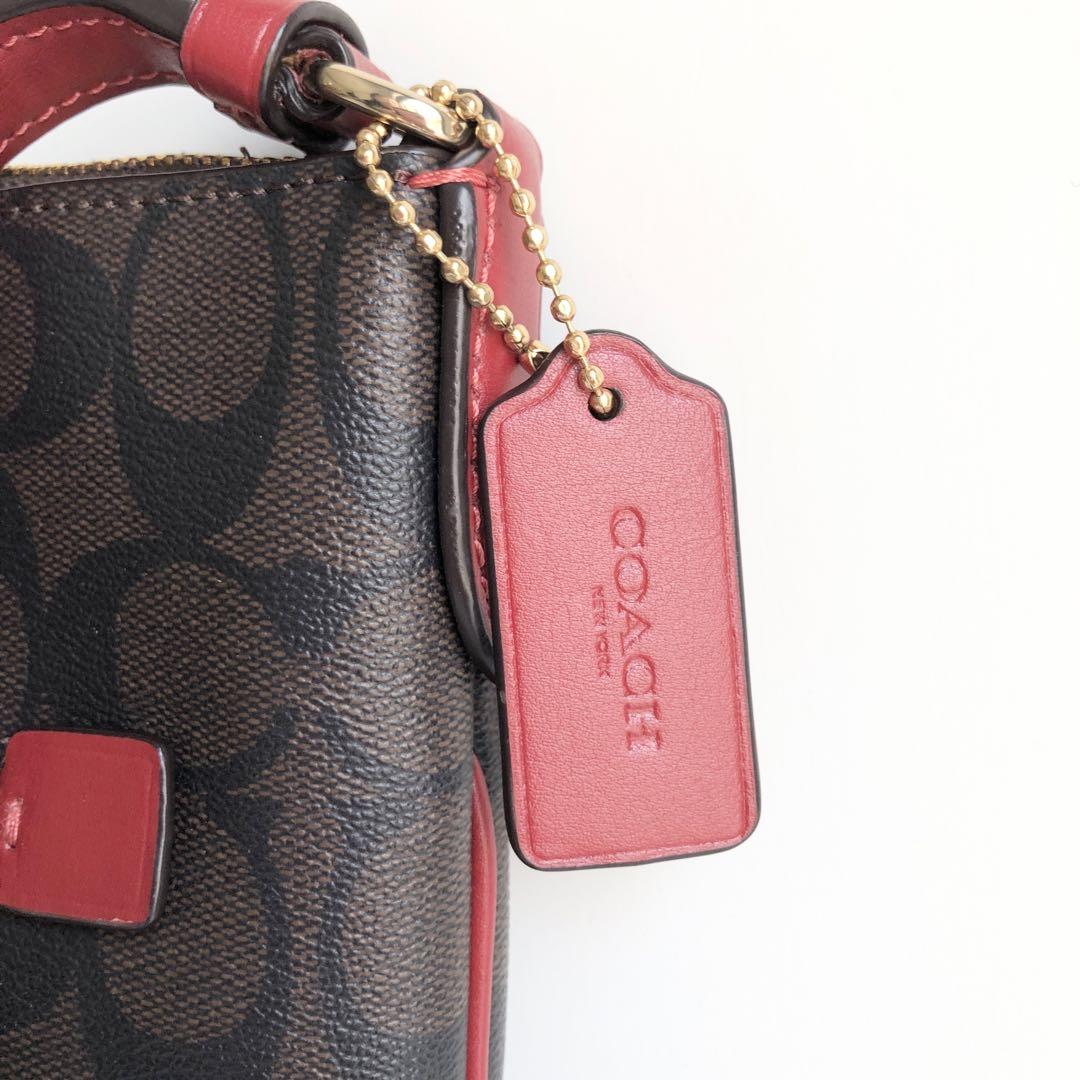 新品保管✨COACH コーチ ショルダーバッグ シグネチャー レザー ブラウン
