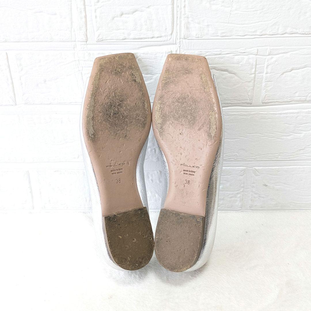 ✨美品✨ペリーコ フラットシューズ シルバー オープントゥ