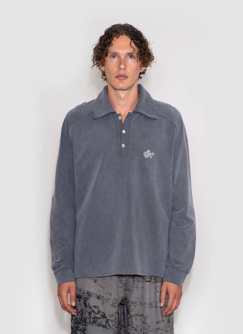 【SERAPIS】GREY DYED SAILOR POLO SHIRT 【SERAPIS】GREY DYED SAILOR POLO SHIRT