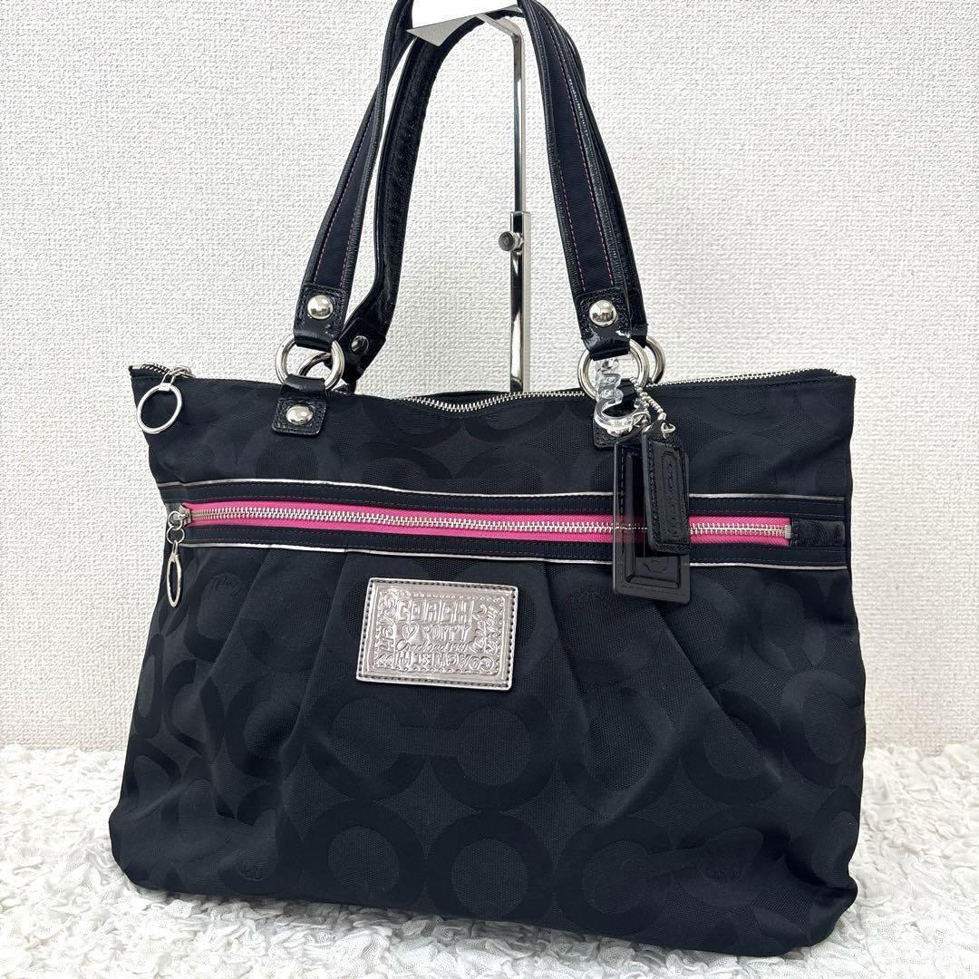 COACH - COACH コーチ ポピー オプアート トートバッグ 肩掛け