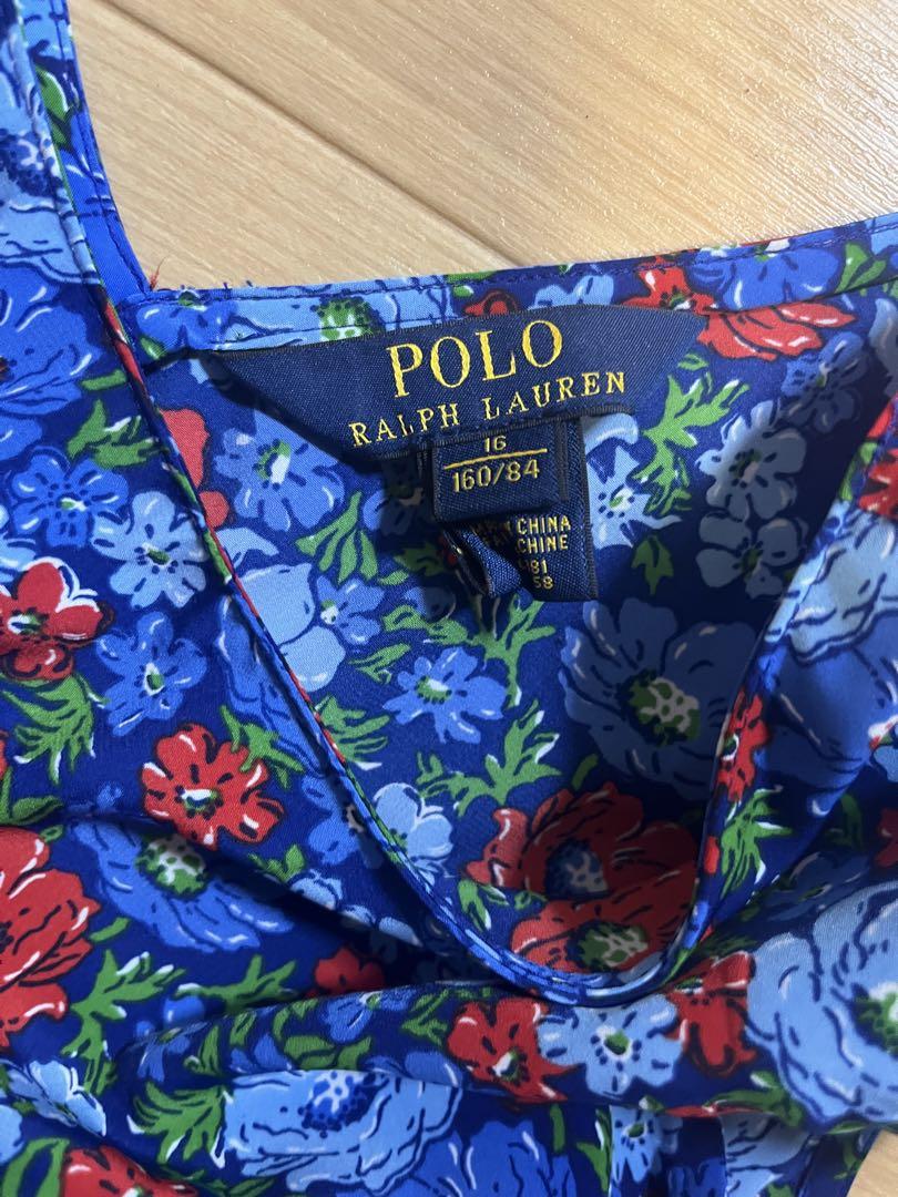 送料関税込み☆ POLO RALPH LAUREN 花柄 フレアワンピース 最新作【POLO RALPH LAUREN】可憐 花柄 ジョーゼット ワンピース