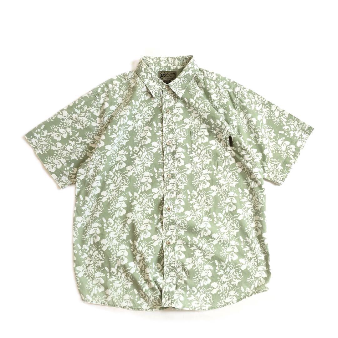STUSSY 20TH SURPLUS 00s アロハ シャツ ボタニカル 花柄