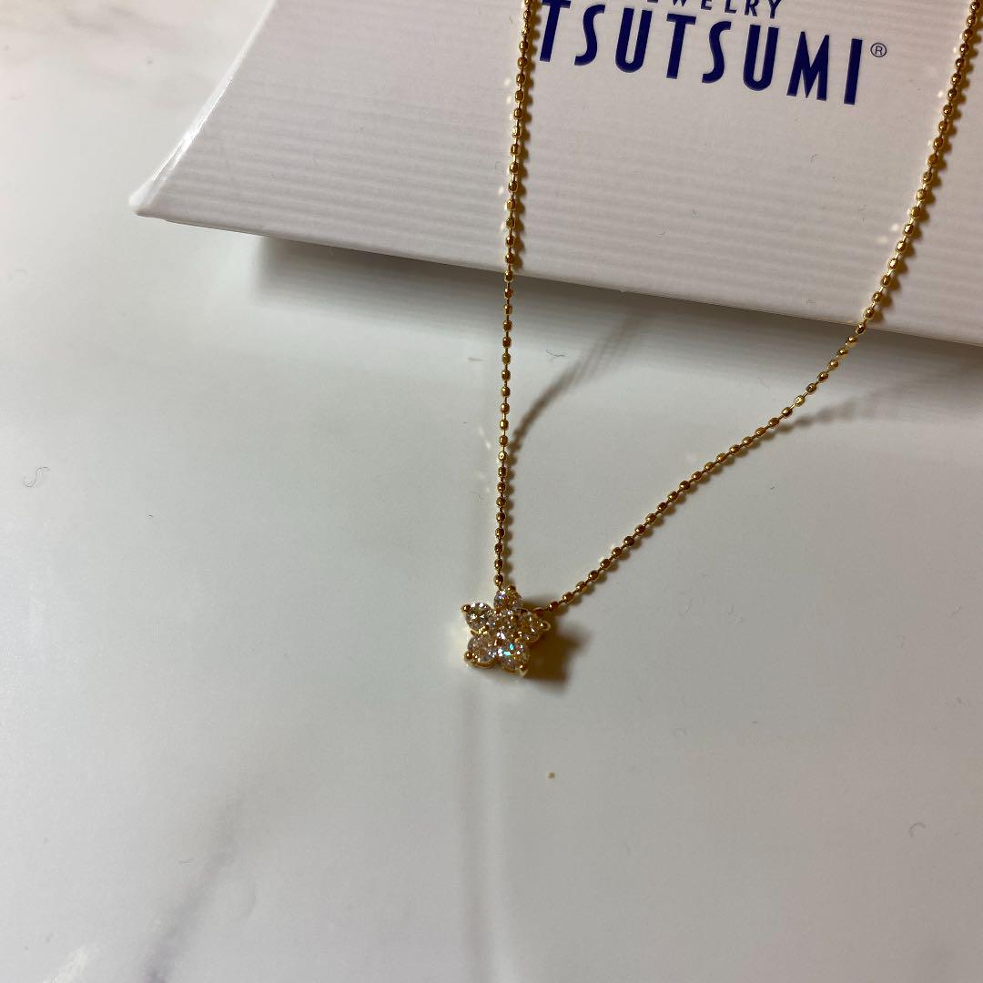 18k ダイヤモンド0 25カラット ネックレス 花 ジュエリーツツミ メルカリ