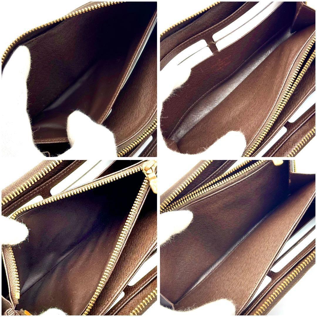 【超美品】ルイヴィトン ダミエ ジッピーウォレット カード8枚 長財布 茶 【超美品】ルイヴィトン ダミエ ジッピーウォレット カード8枚 長財布 茶