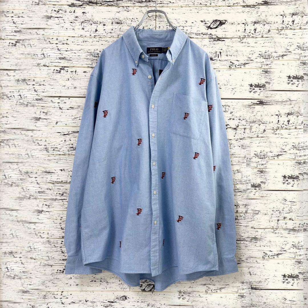 【未使用】ラルフローレン Pウイング オックスフォード シャツ XXL