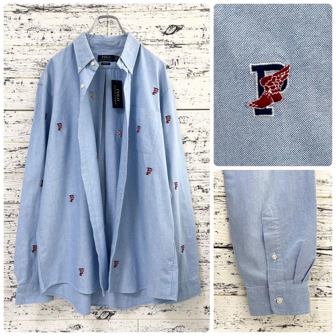 【未使用】ラルフローレン Pウイング オックスフォード シャツ XXL