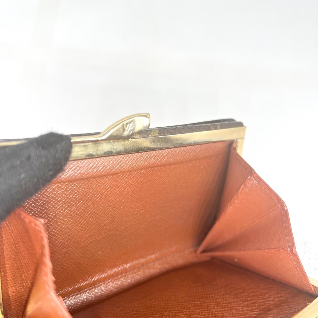 【美品訳特価】ルイヴィトン ブラウン がま口財布 ポルトフォイユ・ヴィエノワ