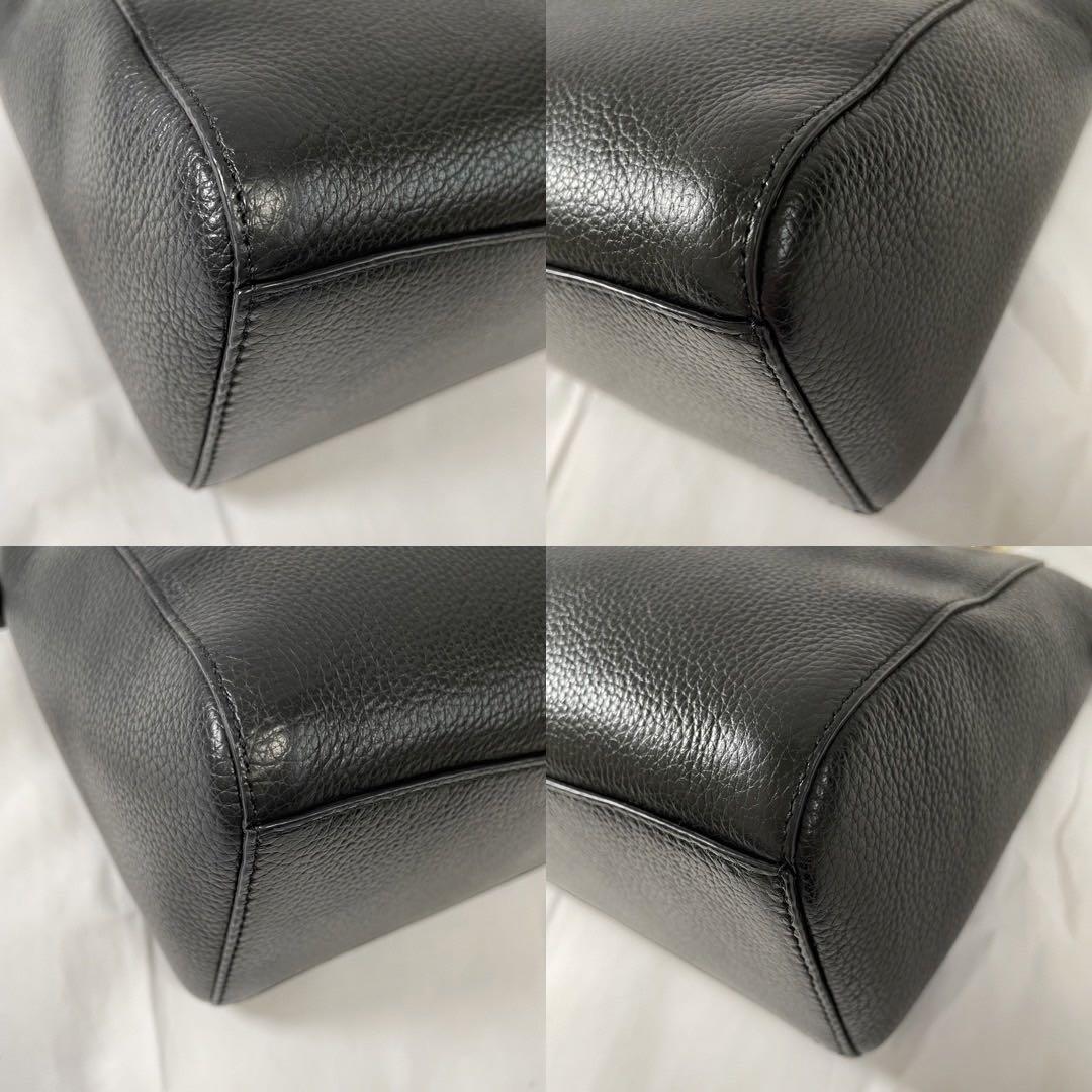 新品同様】フルラ テッサ S 2way ショルダーバッグ レザー 肩掛け 黒