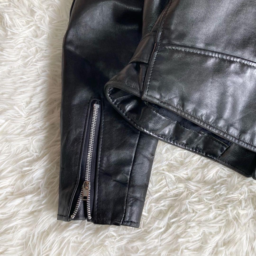 美品✨schott 618 レザージャケット　ダブルライダース　38 ブラック
