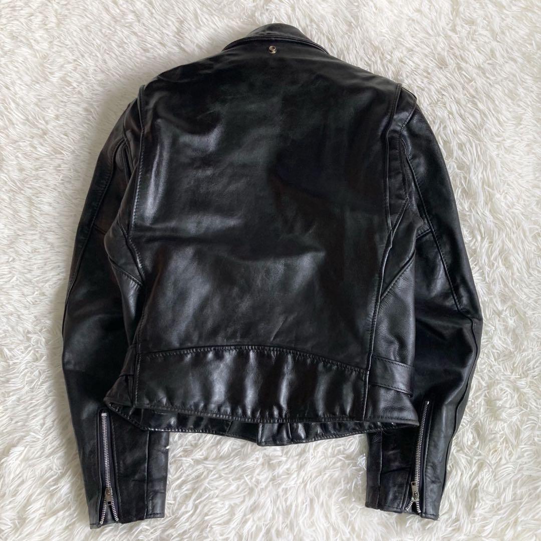 美品✨schott 618 レザージャケット　ダブルライダース　38 ブラック