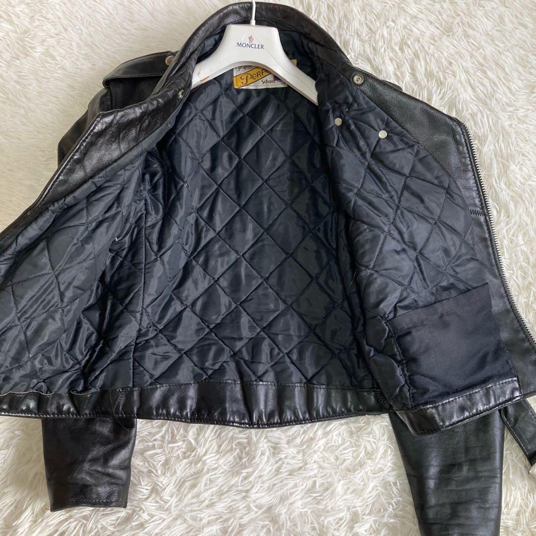 美品✨schott 618 レザージャケット　ダブルライダース　38 ブラック