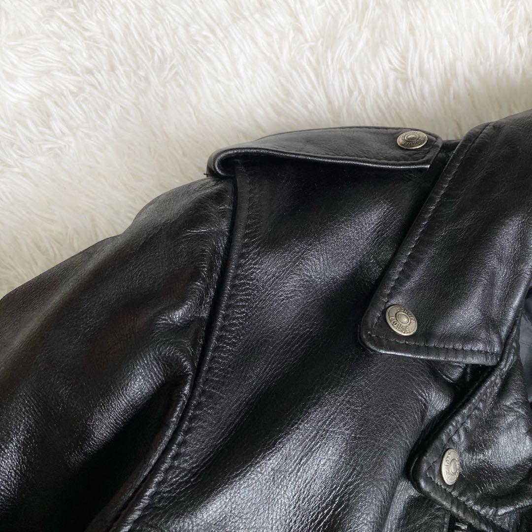 美品✨schott 618 レザージャケット　ダブルライダース　38 ブラック