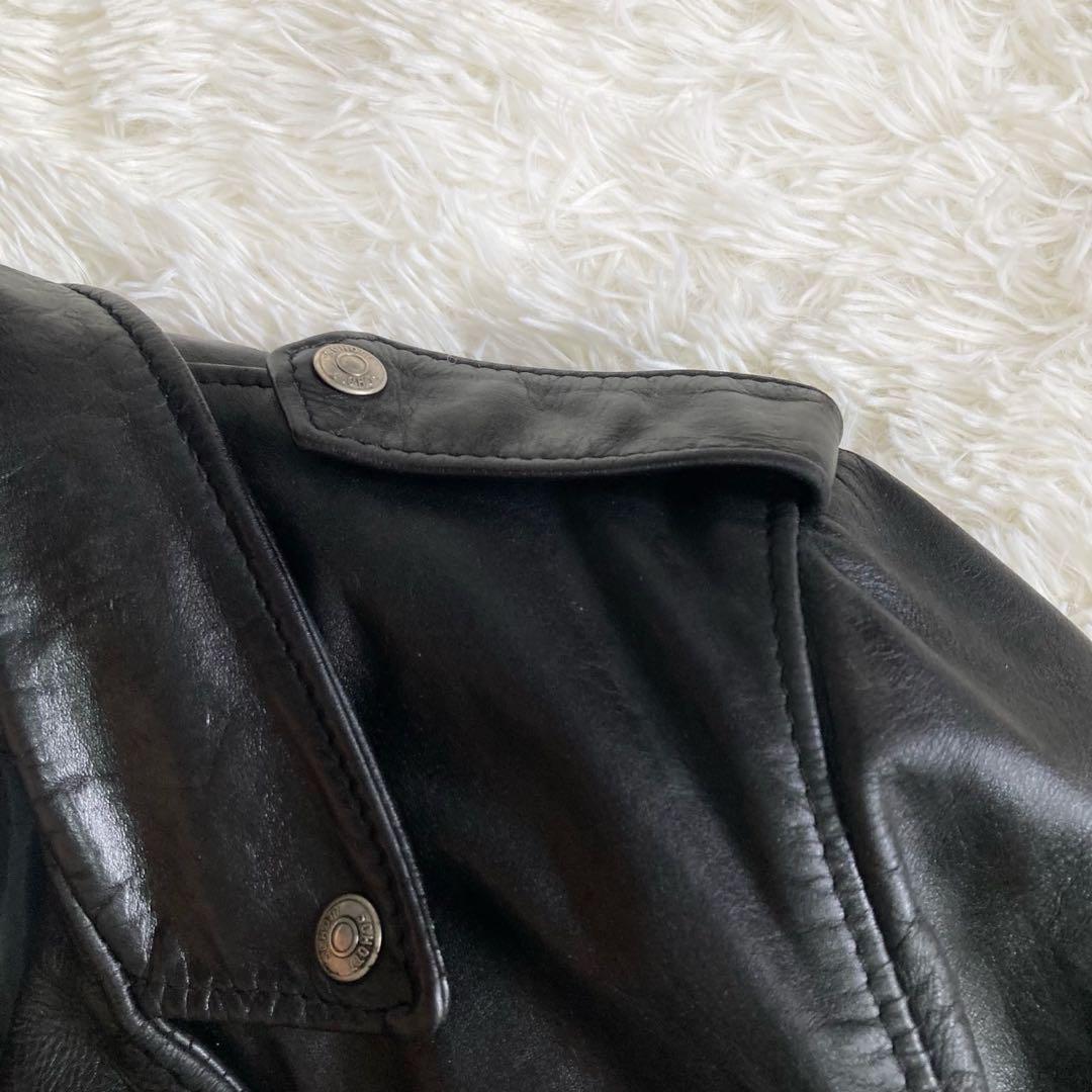 美品✨schott 618 レザージャケット　ダブルライダース　38 ブラック