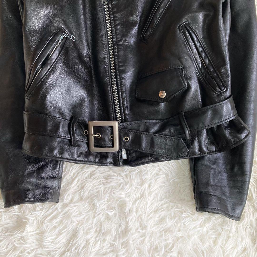 美品✨schott 618 レザージャケット　ダブルライダース　38 ブラック