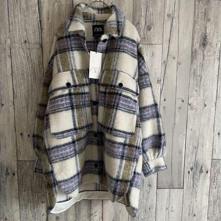 ZARA ザラ オーバーサイズ チェック ジャケット アウター 新品 - メルカリ