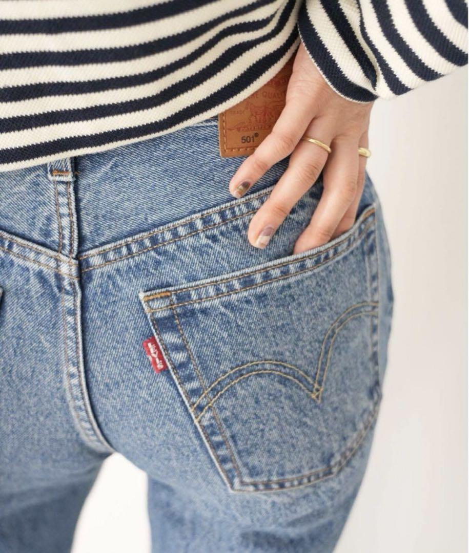 美品☆リーバイス スローブイエナ デニム ハイウエスト ストレート 26 インチ