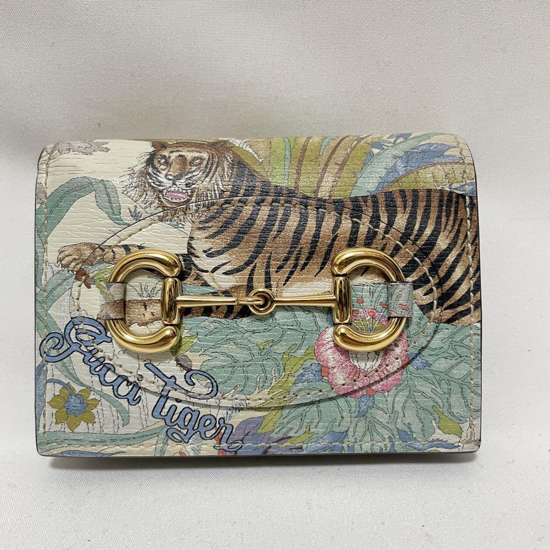 GUCCI グッチ ホースビット 1955 タイガー 二つ折り財布 ウォレット