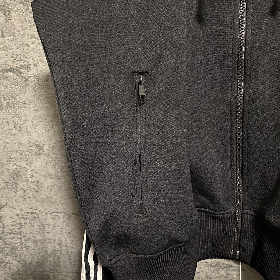 希少‼︎ 90s 黒タグ adidas ジップパーカー ジャージ ブラック L
