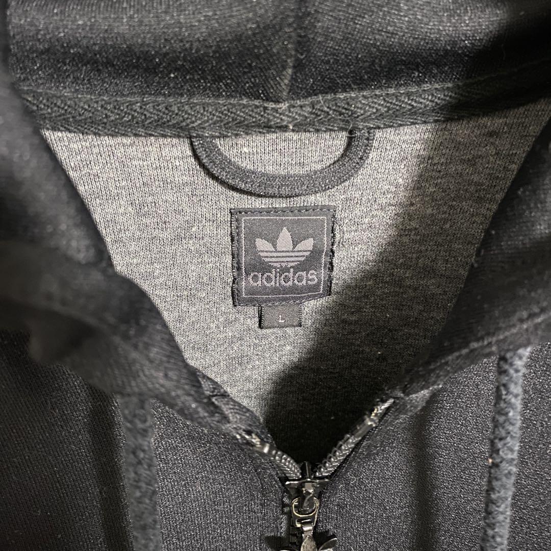希少‼︎ 90s 黒タグ adidas ジップパーカー ジャージ ブラック L