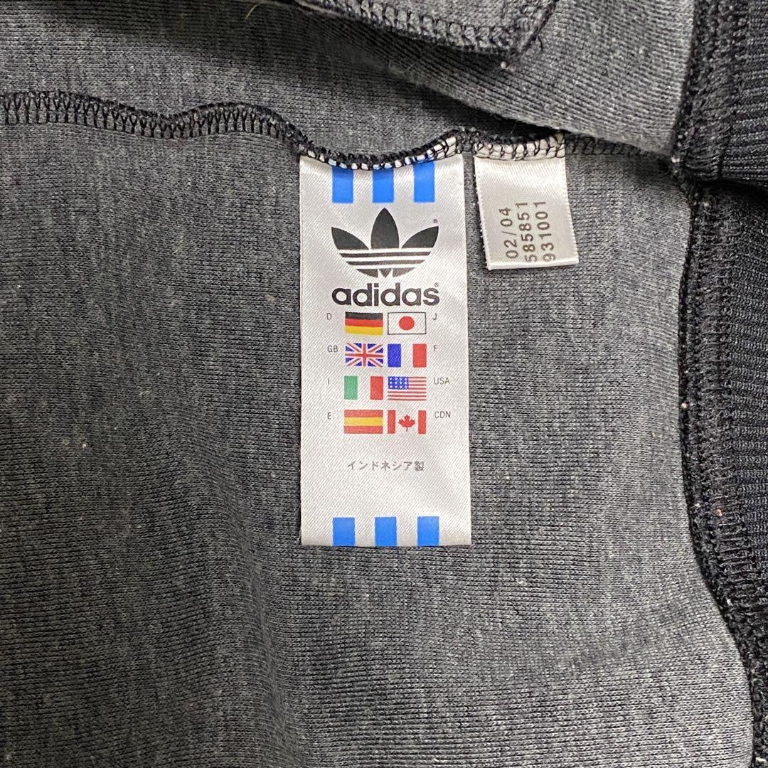 希少‼︎ 90s 黒タグ adidas ジップパーカー ジャージ ブラック L