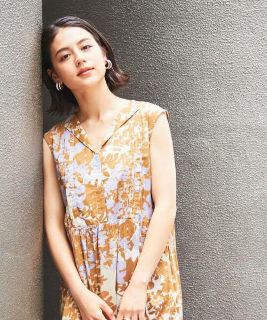 ヌキテパ　ロング　ワンピース　ドレス　花柄