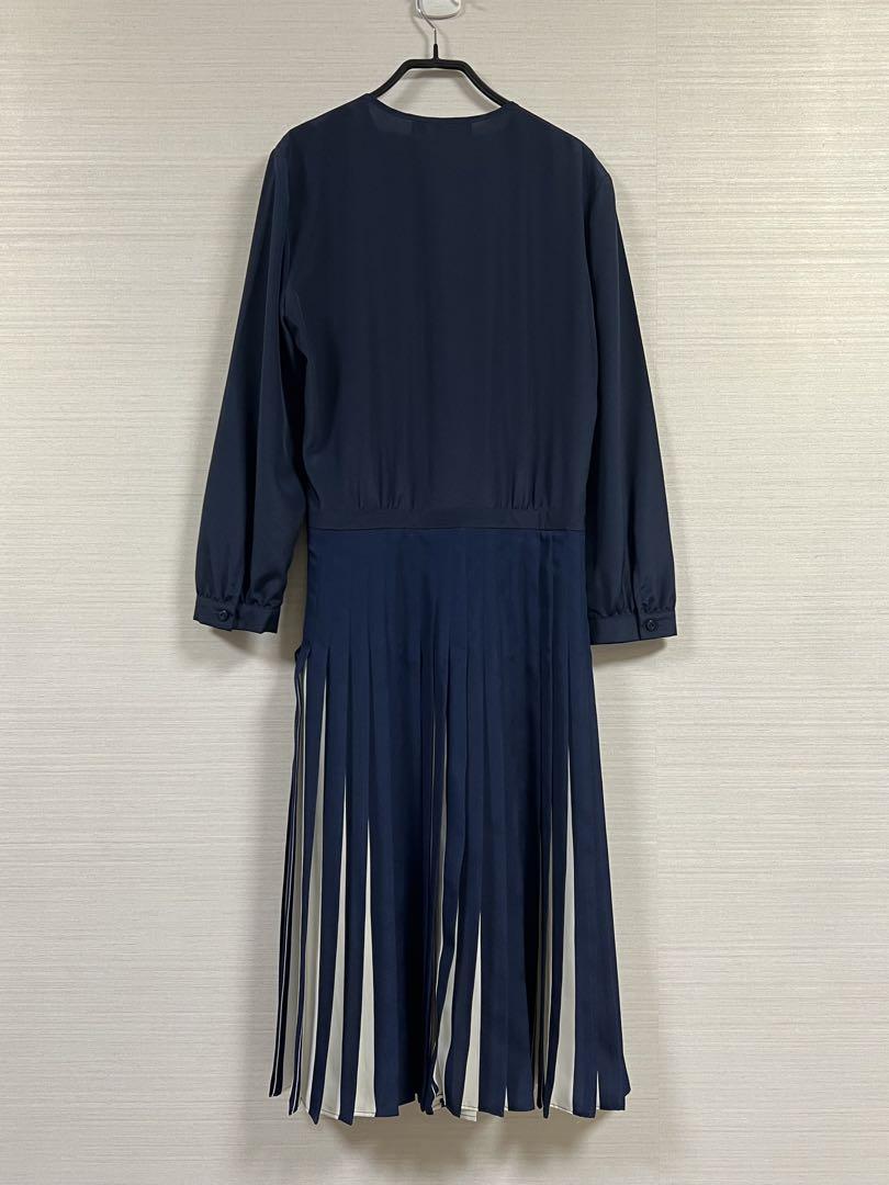 Max Mara STUDIO ネイビー プリーツ ワンピース