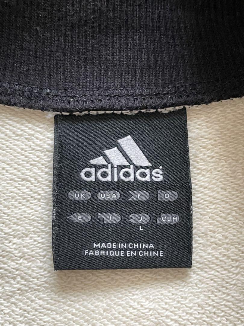 adidas トラックジャケット ジャージ オフホワイト Lサイズ