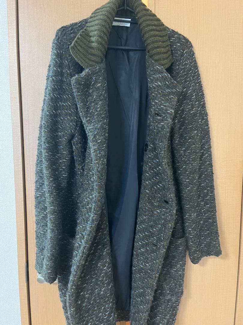 TOMORROWLAND tricot ニットコート カーキ サイズL