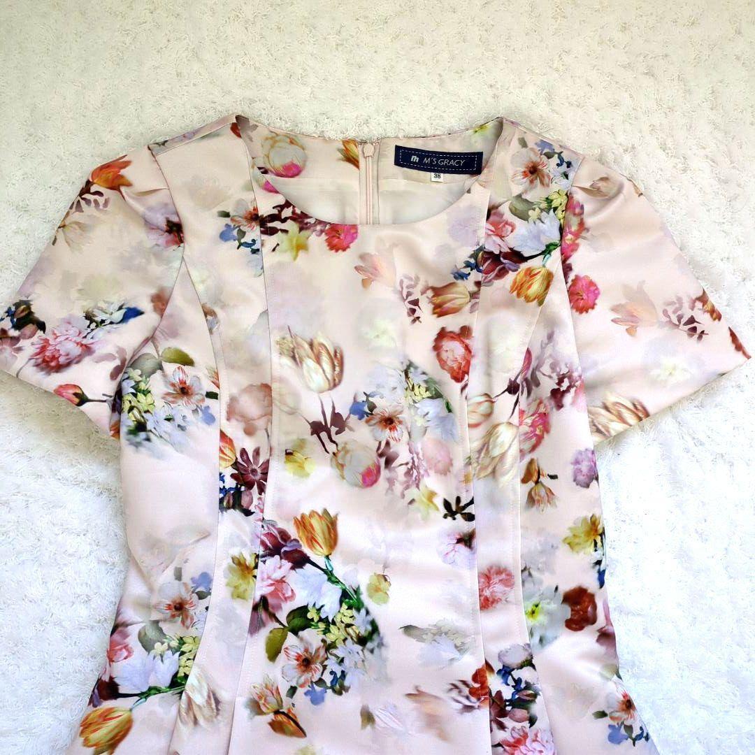 ✨極美品✨エムズグレイシー ワンピース ドレス 新タグ 花柄
