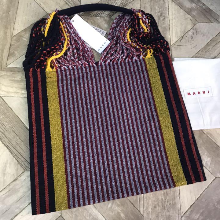 爆買い正規品 新品 MARNIマルニフラワーカフェ ハンモックバッグ ダークチェリー QkmzG-m15493872605 超激安通販