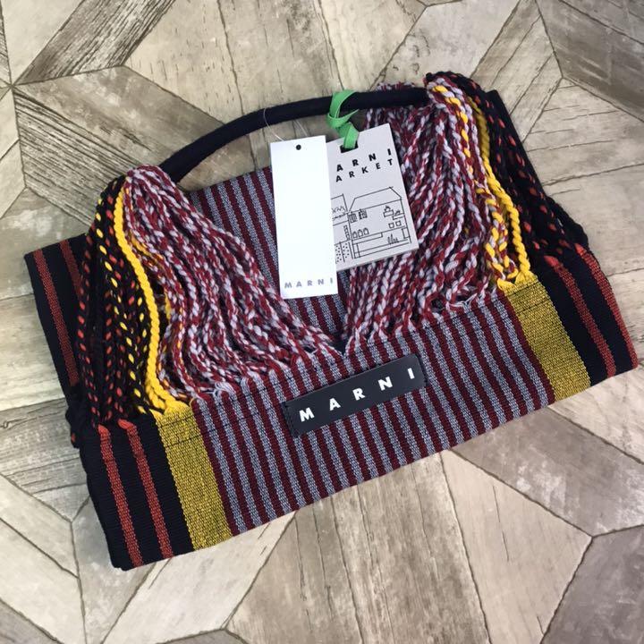 爆買い正規品 新品 MARNIマルニフラワーカフェ ハンモックバッグ ダークチェリー QkmzG-m15493872605 超激安通販