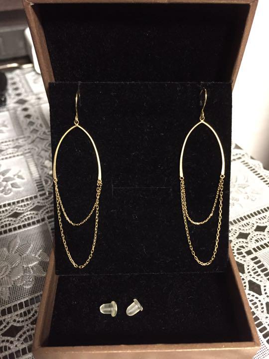 美品  K10 チェーンピアス アクセサリー