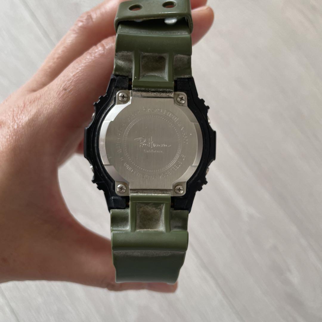G-SHOCK ロンハーマンコラボ、デジタル腕時計 ブラック/オリーブ