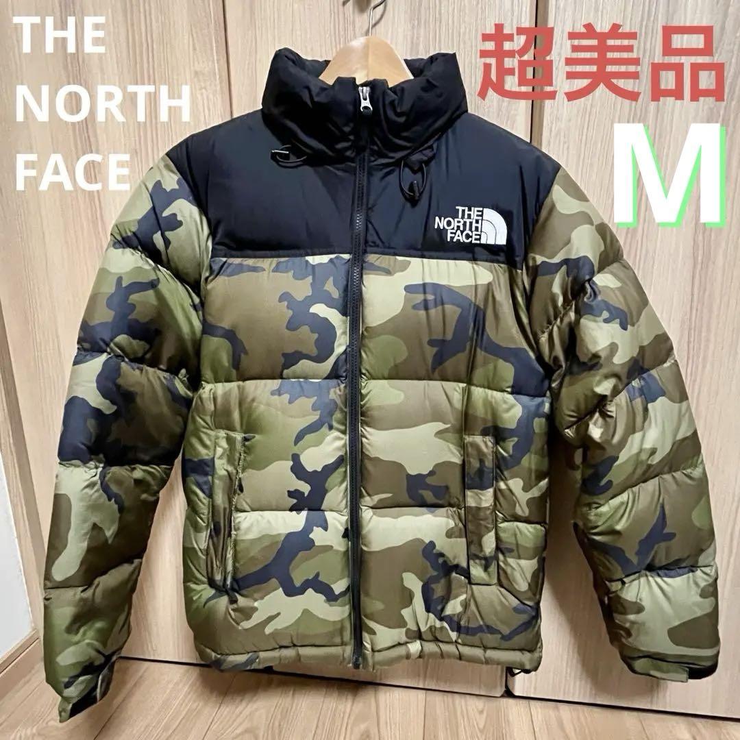 【美品】ザ ノースフェイス ヌプシジャケット ダウンジャケット 迷彩 黒 M