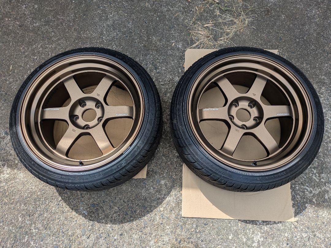 TE37V MARK2 9.5J 18インチ+15 114.3-5H 2本