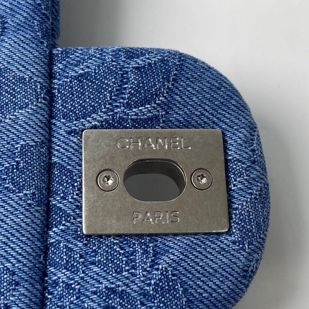 美品 CHANEL カメリア デニム ミニマトラッセ チェーン ショルダーバッグ skazaninapolysk.pl