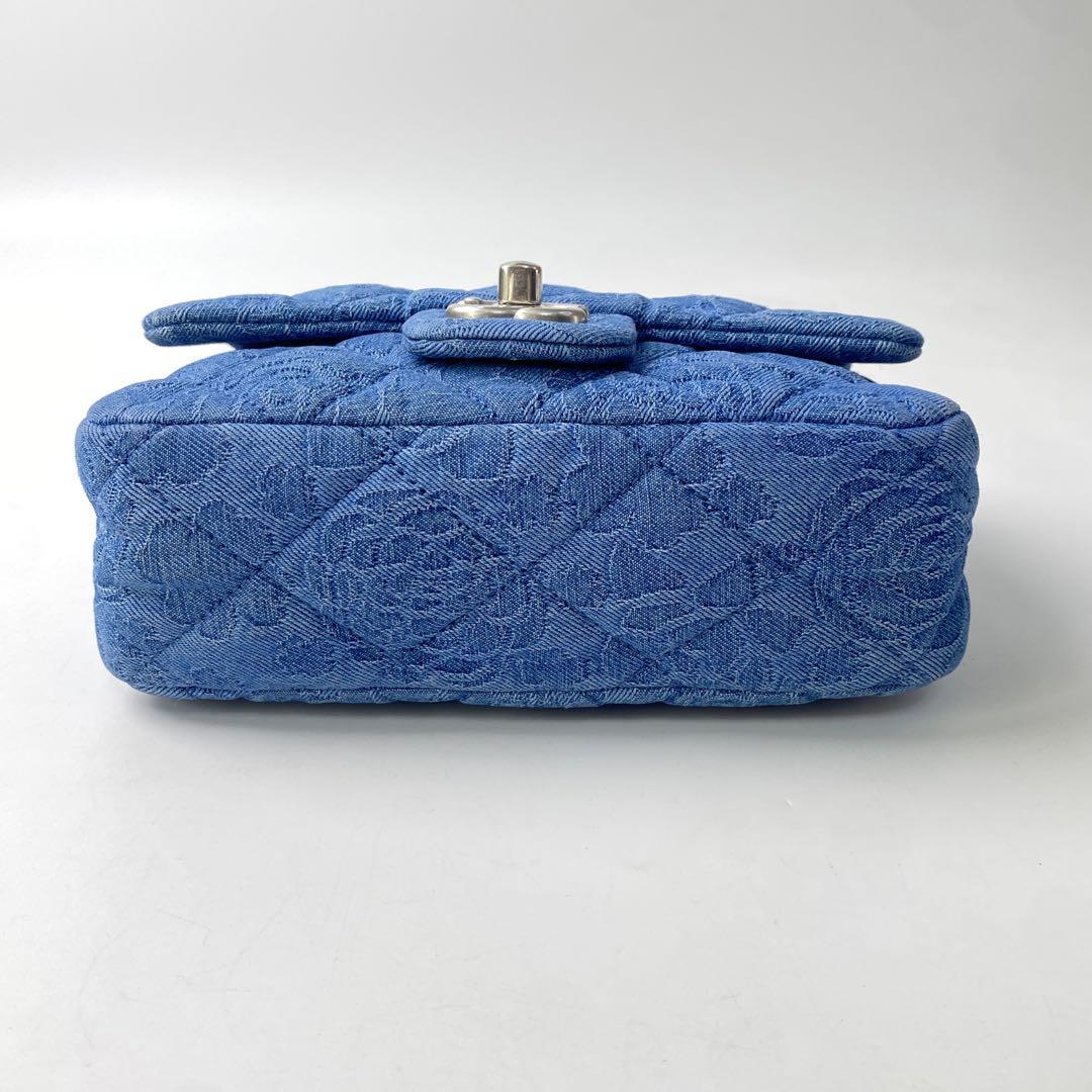 美品 CHANEL カメリア デニム ミニマトラッセ チェーン ショルダーバッグ skazaninapolysk.pl