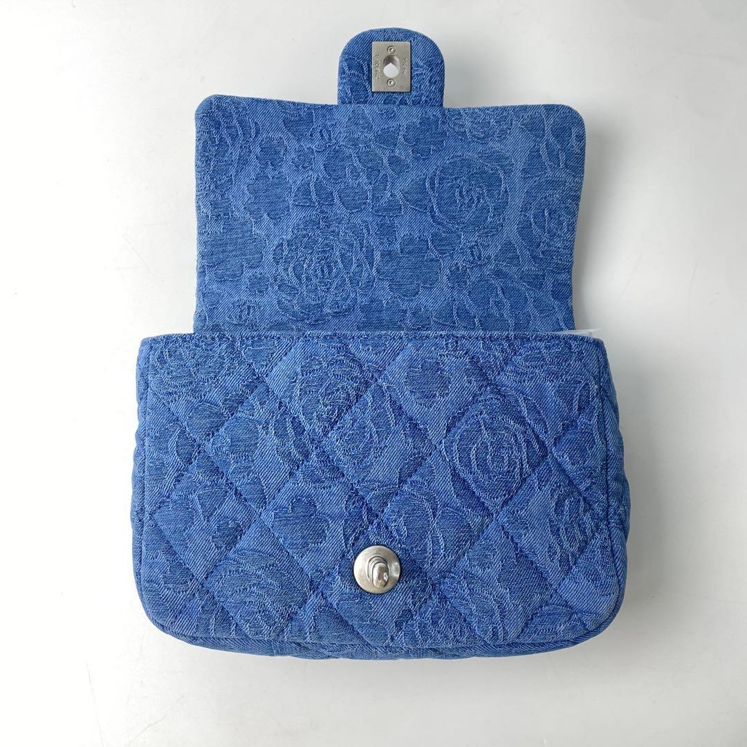 美品 CHANEL カメリア デニム ミニマトラッセ チェーン ショルダーバッグ skazaninapolysk.pl