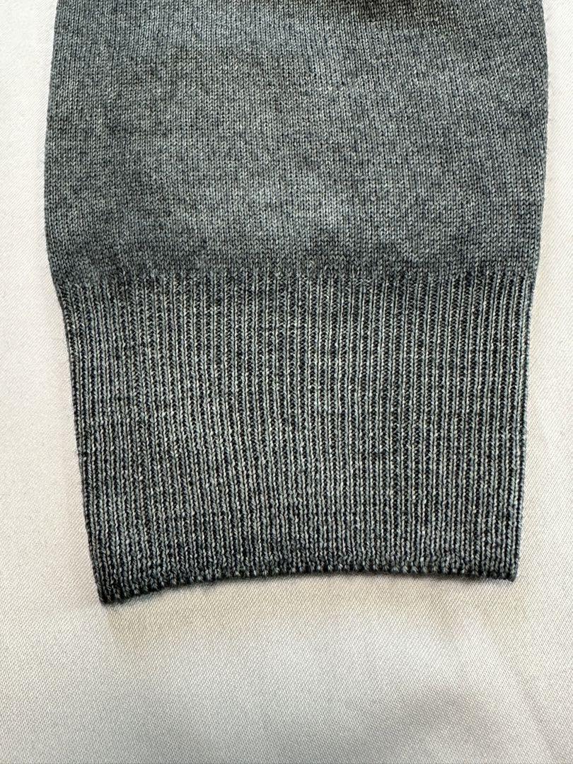 【美品クリーニング済】GRAN SASSOグランサッソグレーウールモクネック48 画像4