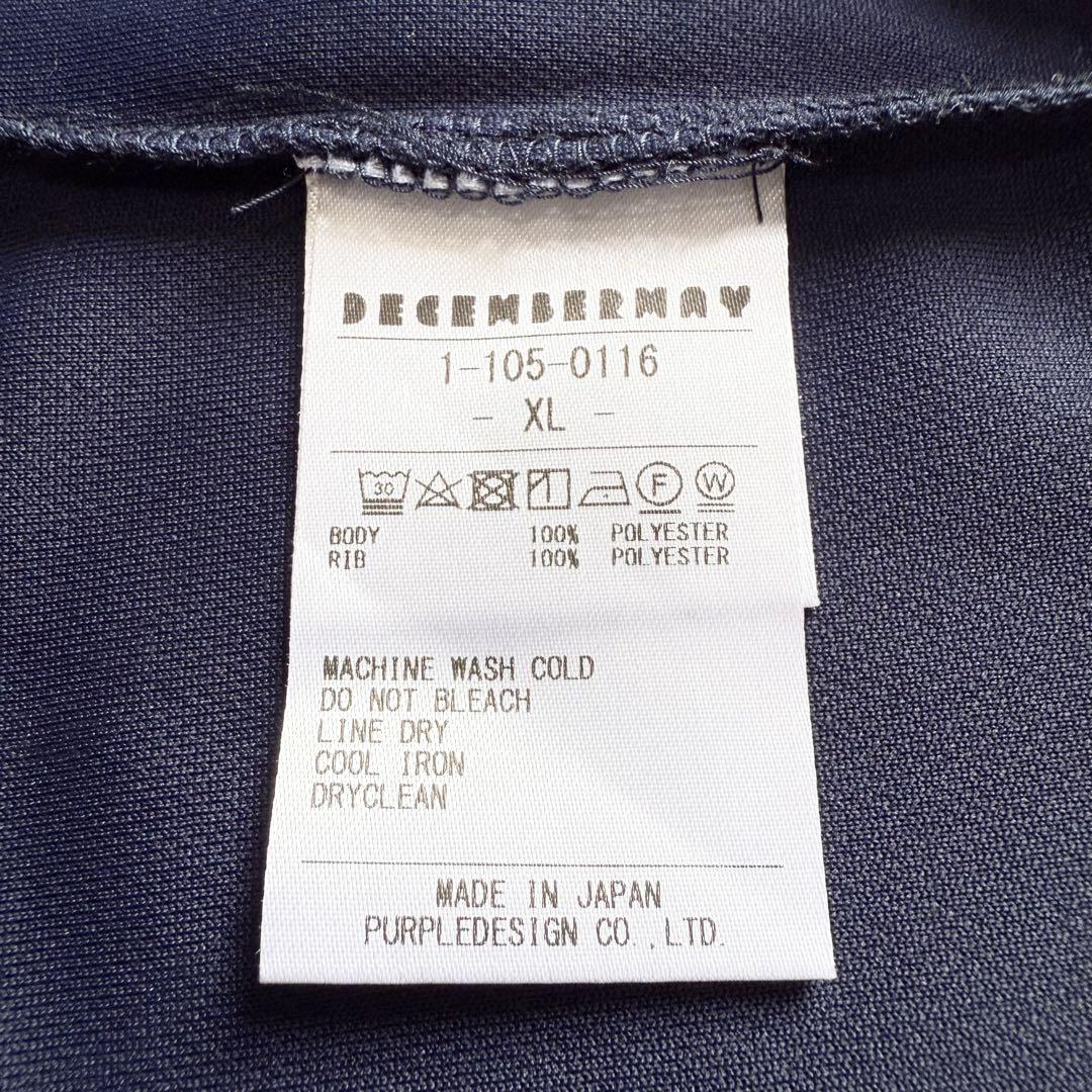 ディセンバーメイ ゴルフ モックネック シャツ XL ネイビー ロゴ