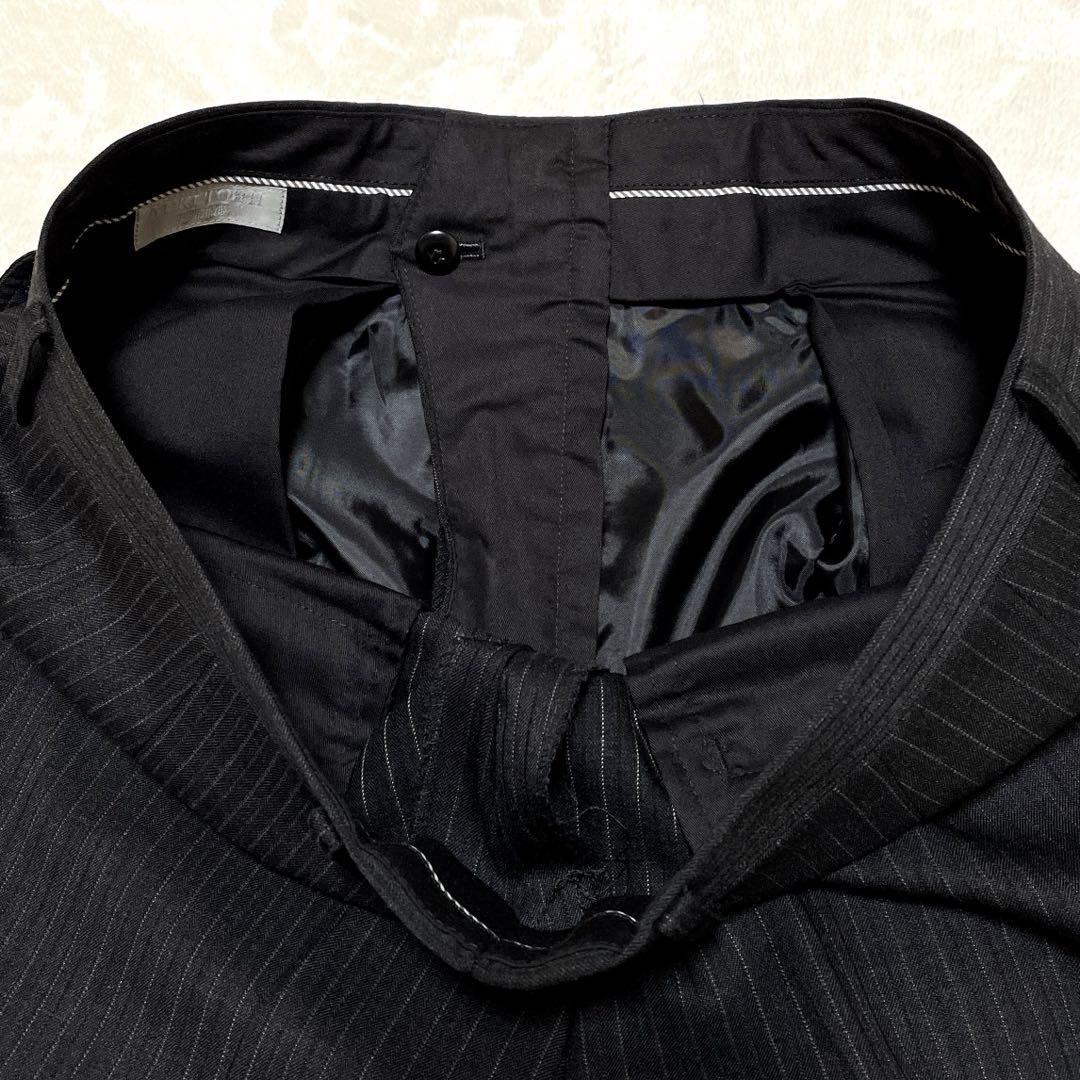 美品】YUKI TORII HOMMEダークグレーペンストライプスーツ総裏A7