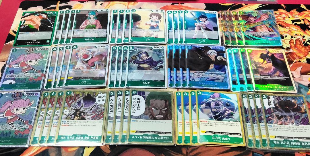 【ペローナ2枚追加】緑 ゾロ 構築済デッキ 補足パーツ付き 101枚 ② ペローナ2枚追加】緑 ゾロ 構築済デッキ 補足パーツ付き 101枚