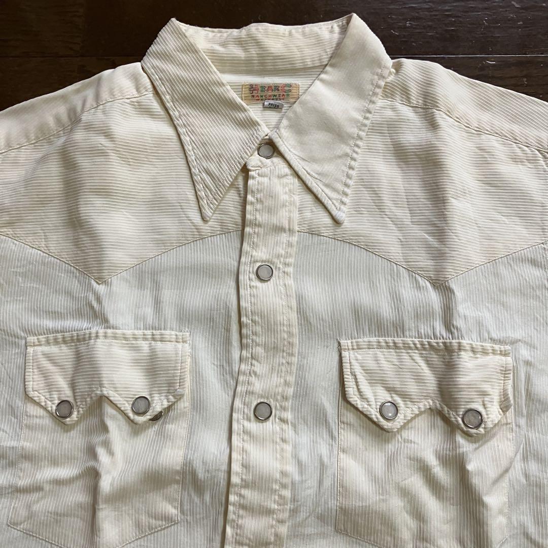 H BAR Cウェスタンシャツ マチ付きvintage 50s 60s 生成り