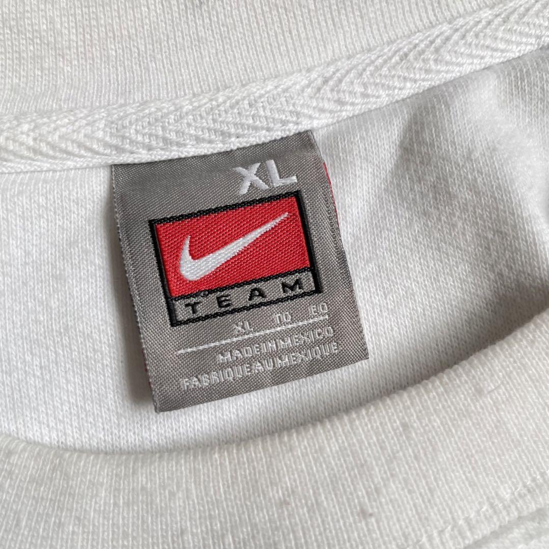 vintage NIKE ナイキ センターロゴ XL オーバー スウェット 白